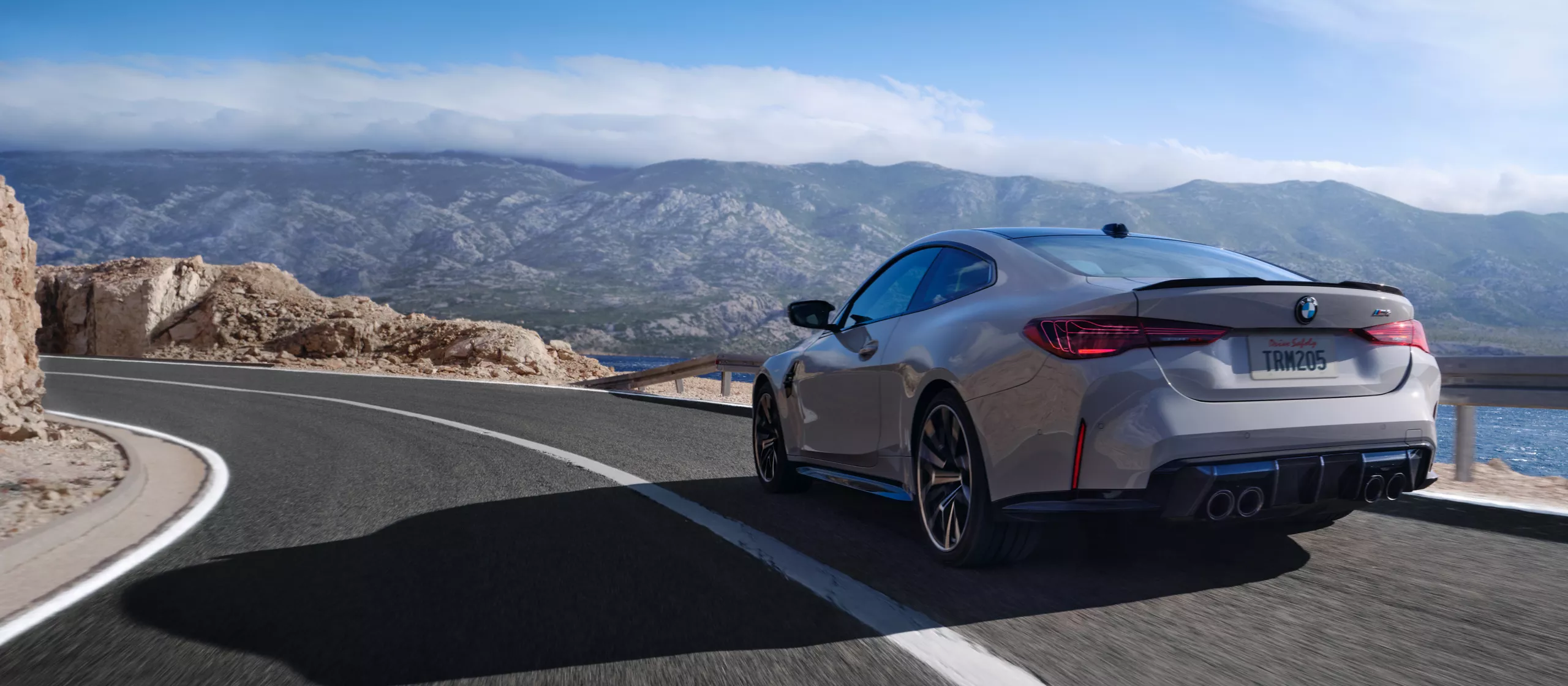 Exterior Bmw M4 Competition Coupe In Bmw Individual Marina Bay Blue Paint Finish