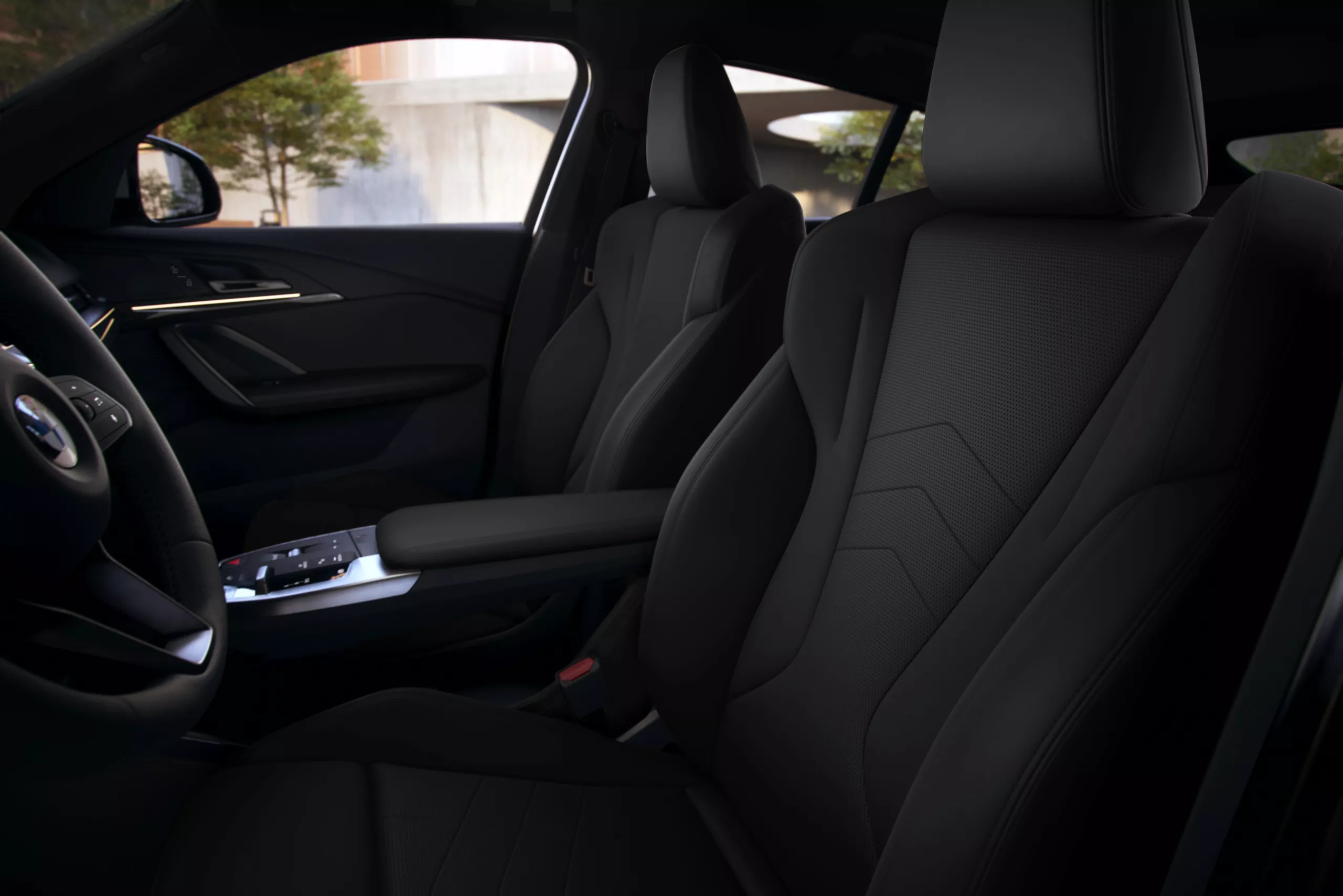 Interior Detail Shot Of The Perforated Veganza Upholstery Inside The X2