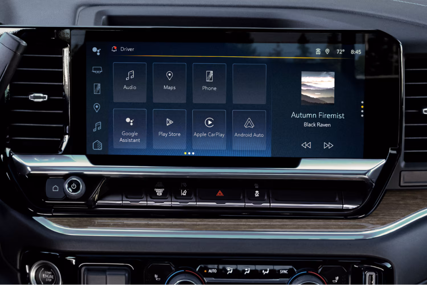 Interior Close Up Of The Display Dashboard Of The 2026 Chevy Silverado Hd
