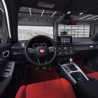 Interior Interior View Of A 2026 Honda Civic Type R Parked In A Garage