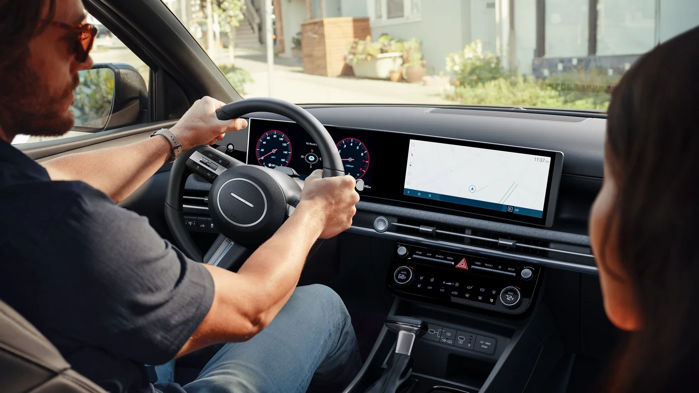 Interior A Man Drives A 2026 Santa Cruz