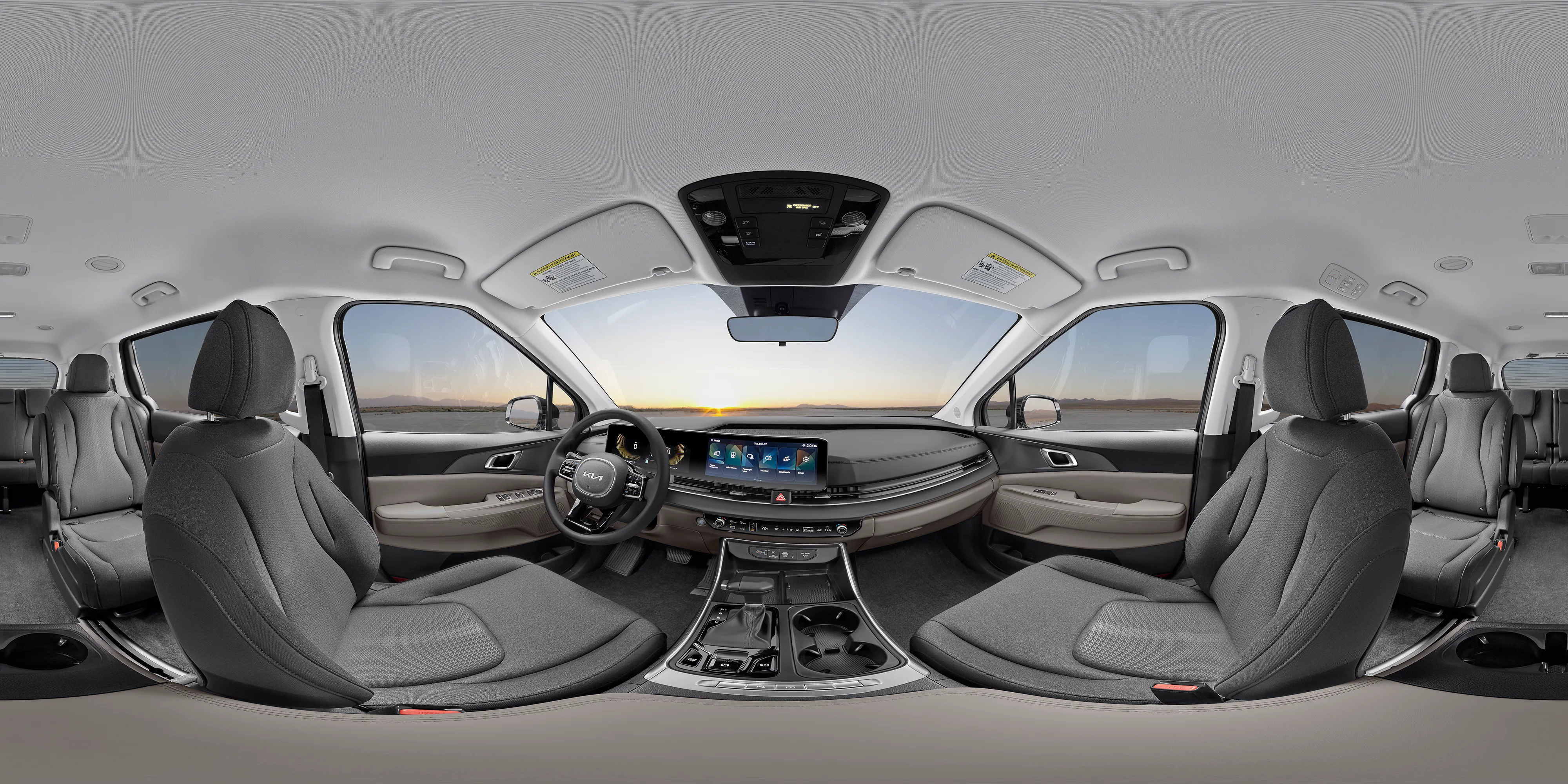 Interior Off Black And Taupe Two Tone Cloth Seat Trim Panorama