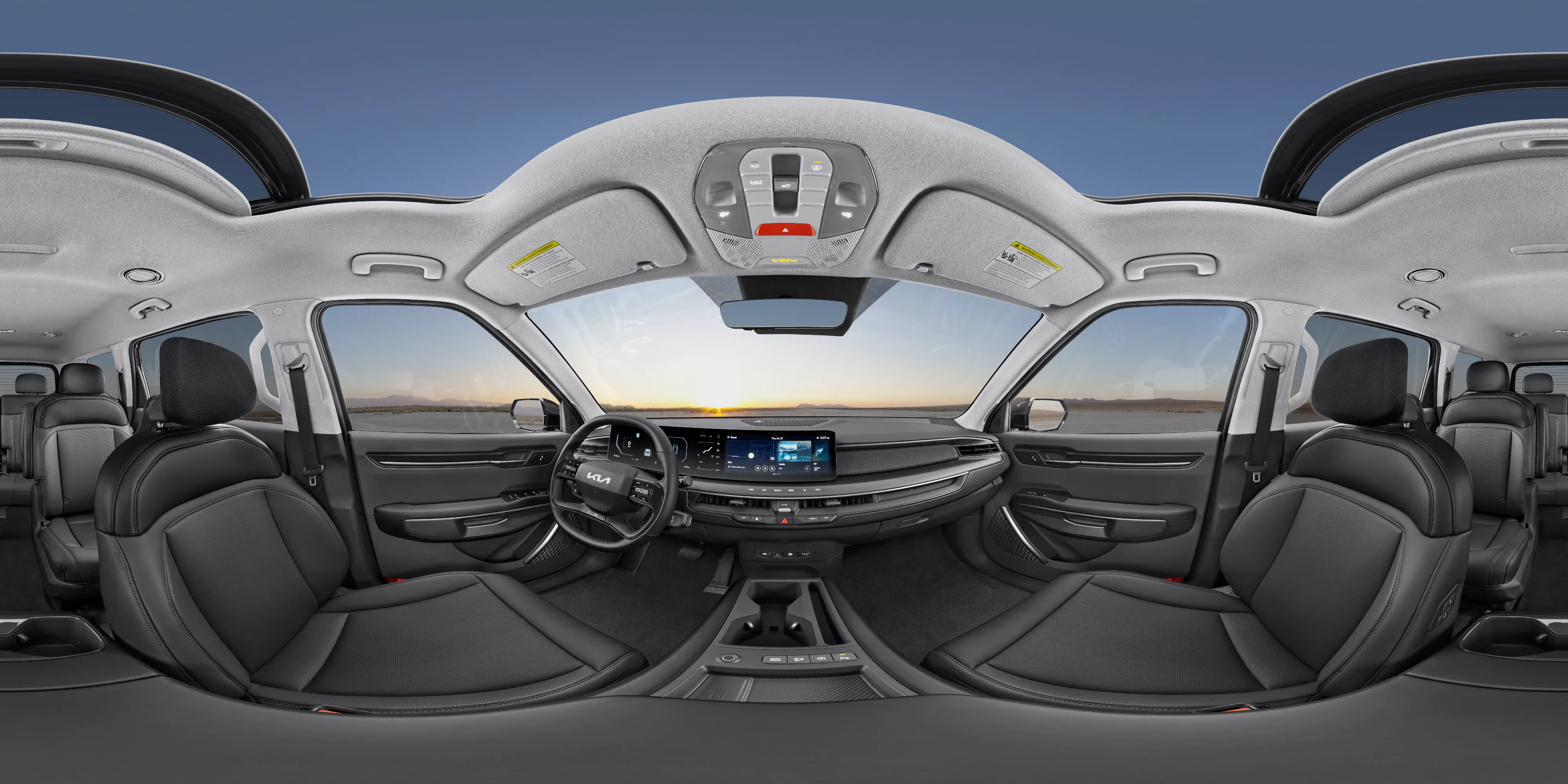 Interior Black And Dark Gray Syntex Seat Trim Panorama